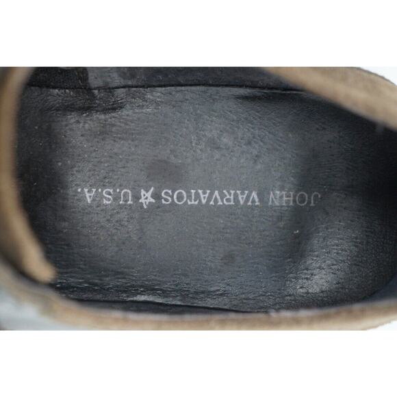 JOHN VARVATOS Men\'s Buck Saddle Oxford Shoes Size 10.5M Suede Leather Tan Brown main image 2